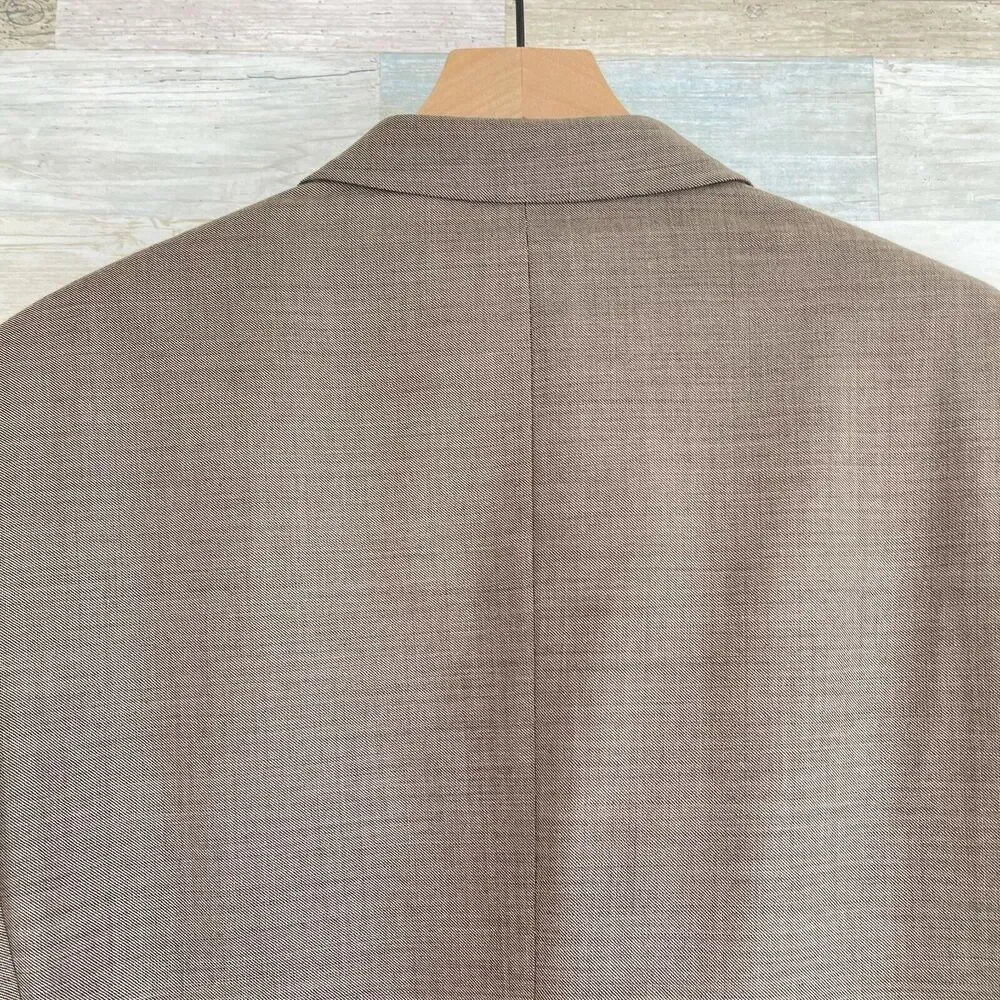 Jos A Bank Travelers Wool Metropolitan Suit Taupe Brown Slim Fit Mens 41R 36x30